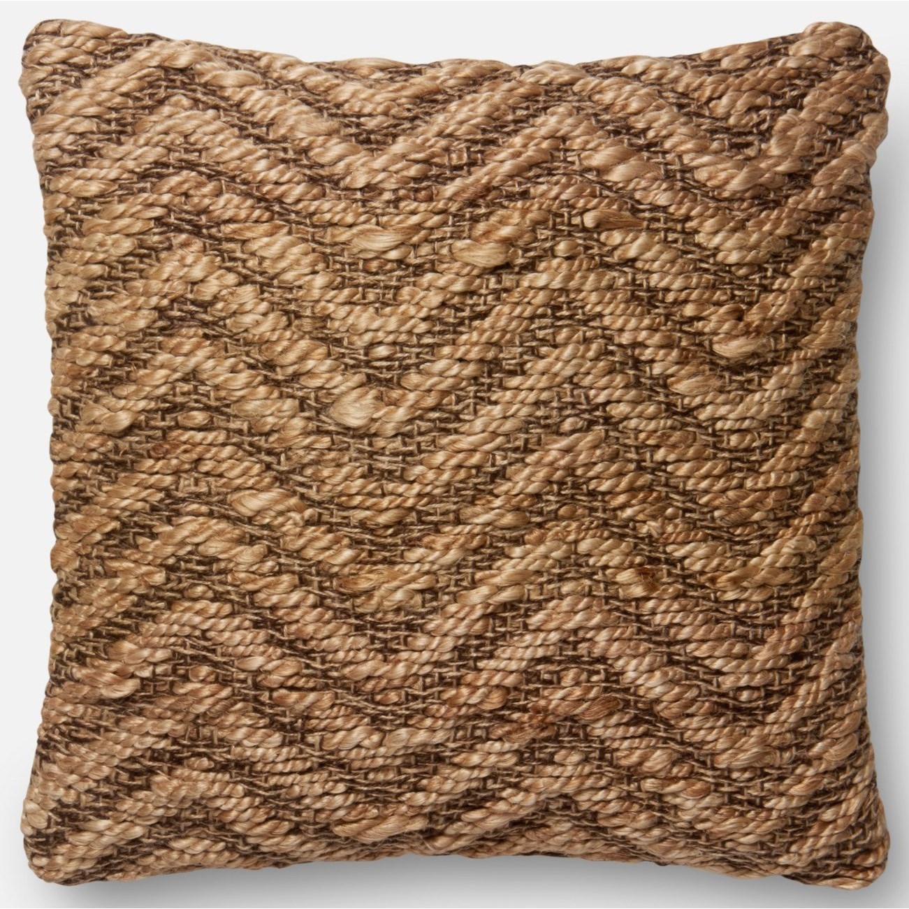 ED Ellen DeGeneres Crafted by Loloi Applique PSETP4014CABEPIL3 22 X 22 Cover w Poly Camel Beige Jute Cotton Pillow Belfort Furniture Throw Pillows